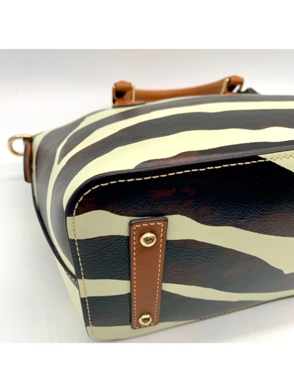 Dooney & Bourke Zebra Print Leather Geena Satchel